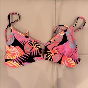 Maaji Tropical Print Bikini Top - Pink, Orange, Blue
